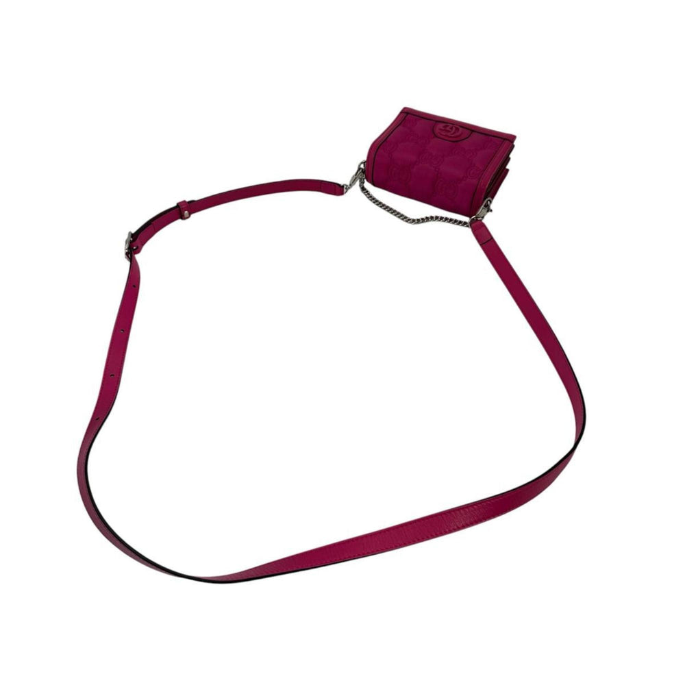 GUCCI Handbag 2WAY Bag GG Mini Matelasse Nylon Pink — Like New