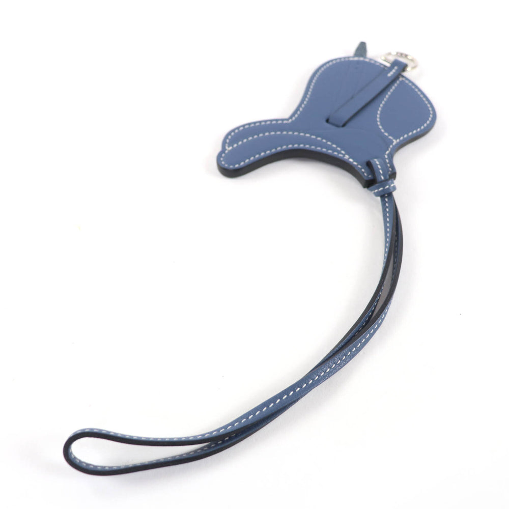 HERMES Paddock Sailor Charm, Veau Swift leather, Colvert silver hardware, bag charm, made in France, women's — Like New