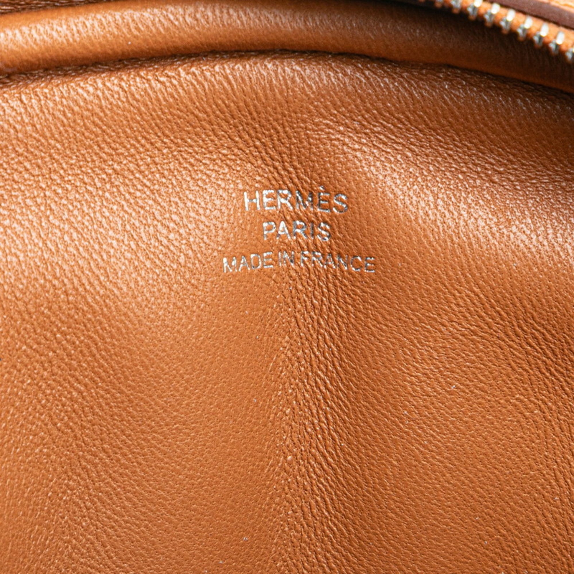 Hermes Hermès Body in the Loop Bag/Belt Bag Gold and Brown Swift for Women — Like New