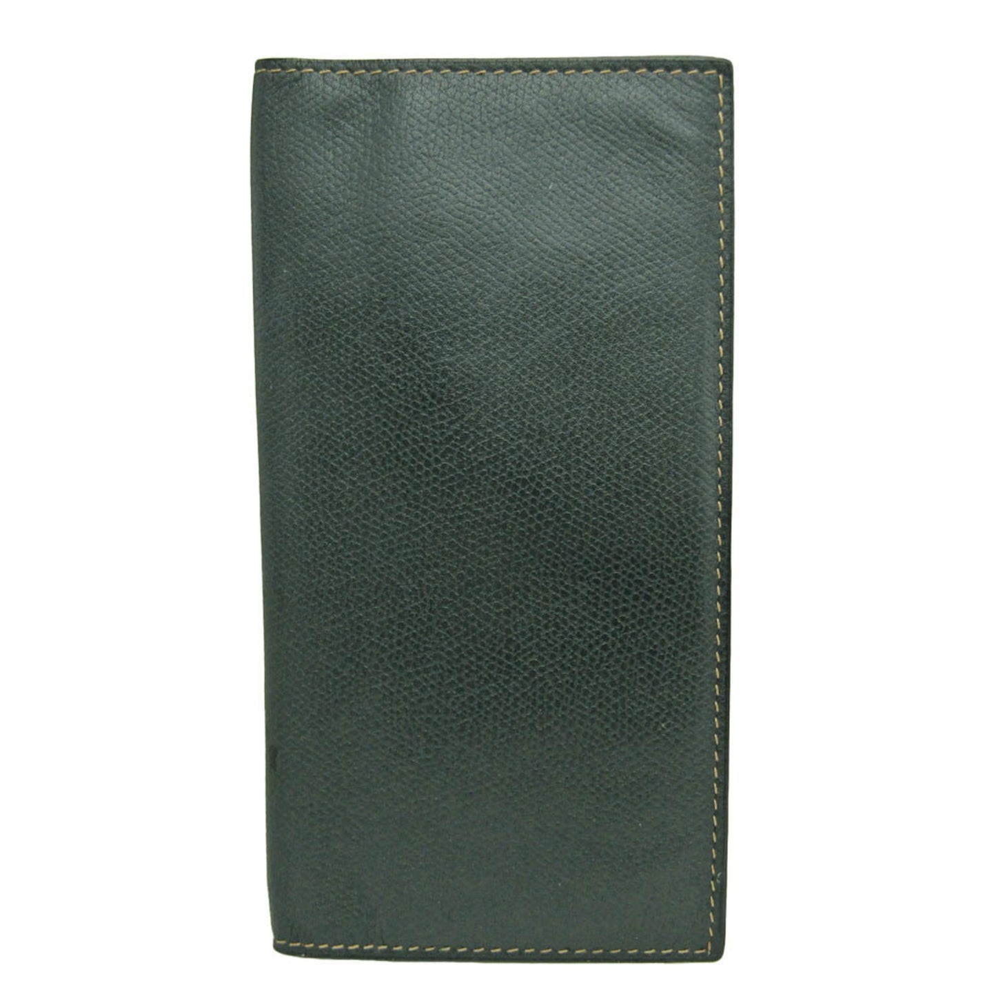 Valextra Vertical 12 Card V8L21 Men,Women Leather Long Bill Wallet (bi-fold) Dark Green