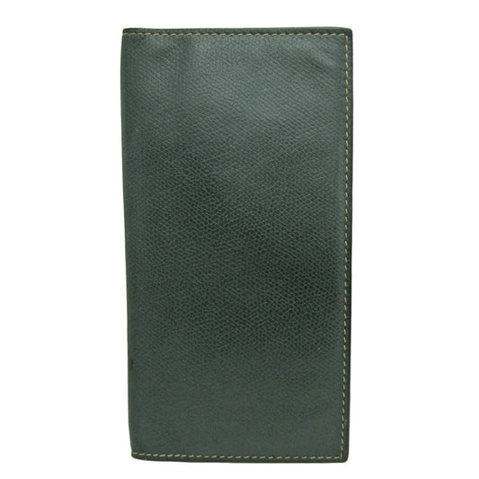 Valextra Vertical 12 Card V8L21 Men,Women Leather Long Bill Wallet (bi-fold) Dark Green