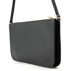 Hermes Shoulder Wallet Zip En Go To Chaine d'Ancre Black Evergrain K Stamp Handbag Pouch HERMES — Like New