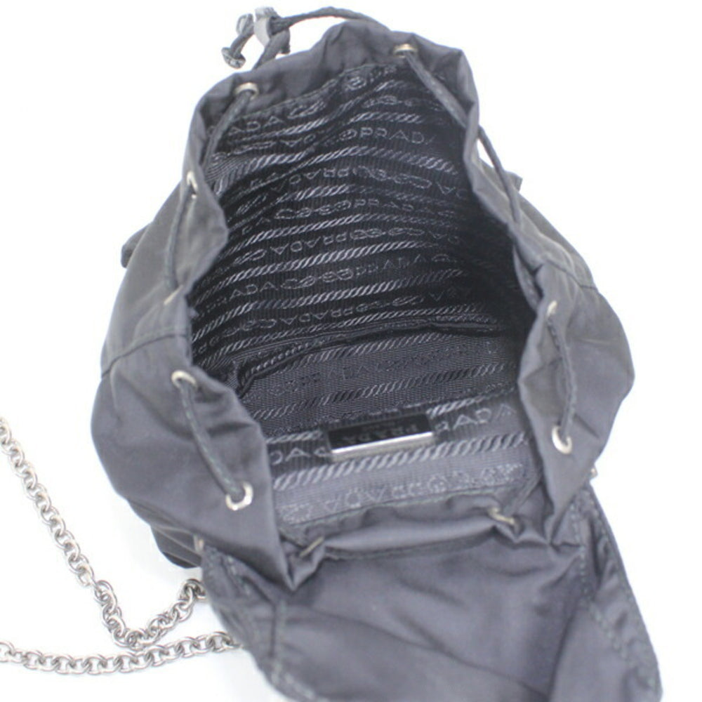 Prada PRADA Shoulder Bag Mini Backpack Nylon Black 1BH029 Women's NERO KM2805 — Like New