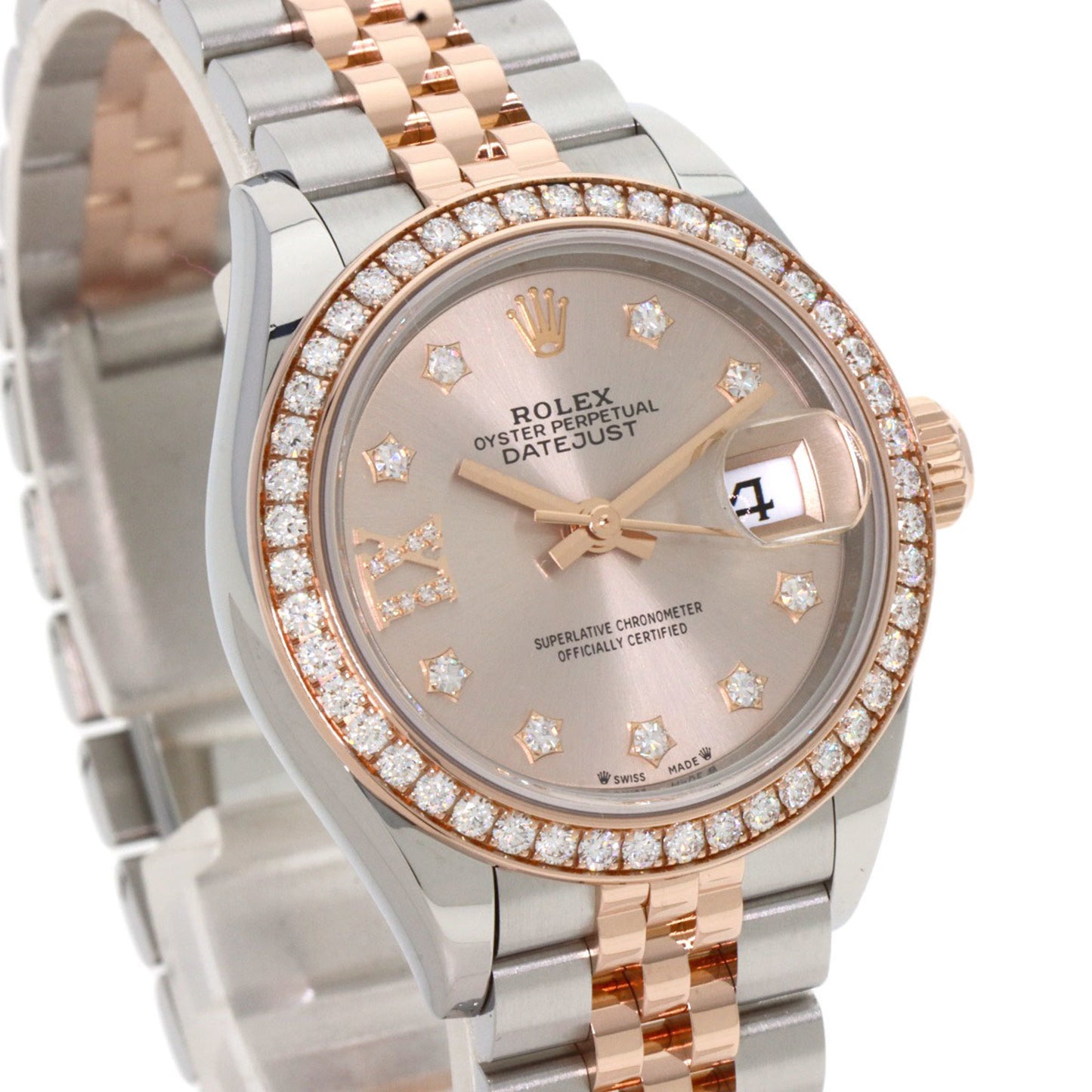 Rolex 279381RBR Datejust 9P Star Diamond IX Watch Stainless Steel SS x K18PG Ladies