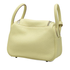 Hermes Lindy Mini Shoulder Bag/Handbag 2-Way Jaune Milton Yellow Taurillon Clemence Leather Women's HERMES — Like New