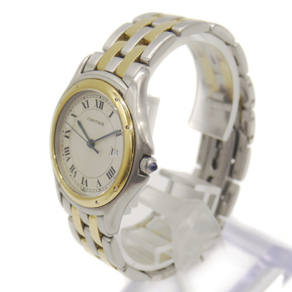 Cartier Panthère Cougar LM Quartz W35006B6 Ivory Dial Watch SS/YG — Good