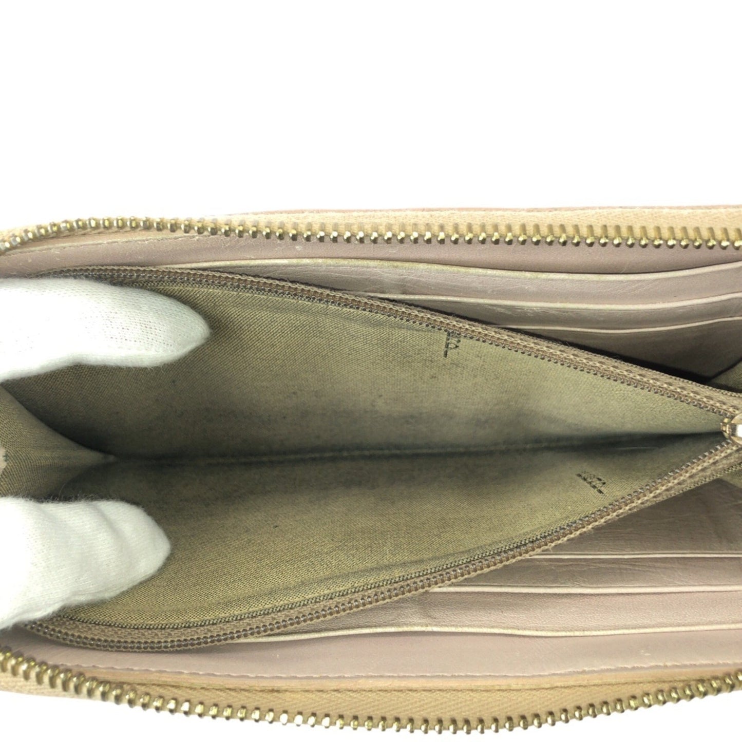 FENDI Salmon Pink Leather Wallet with Gold Hardware, Round Zipper, 8M0024, Women's