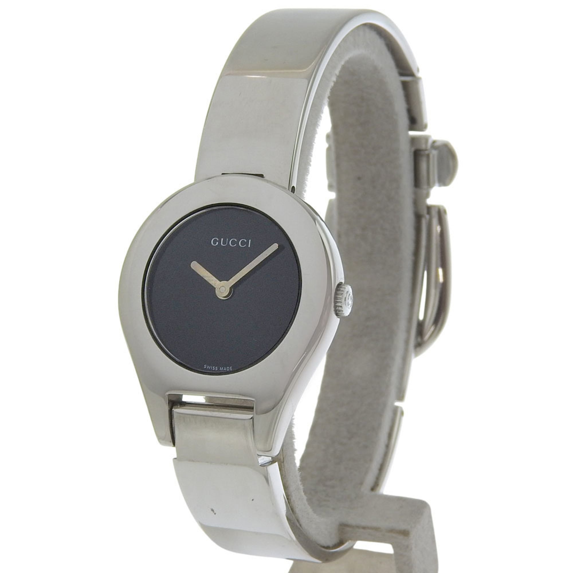 Gucci GUCCI watch 6700L stainless steel black quartz analog display dial women's — Good