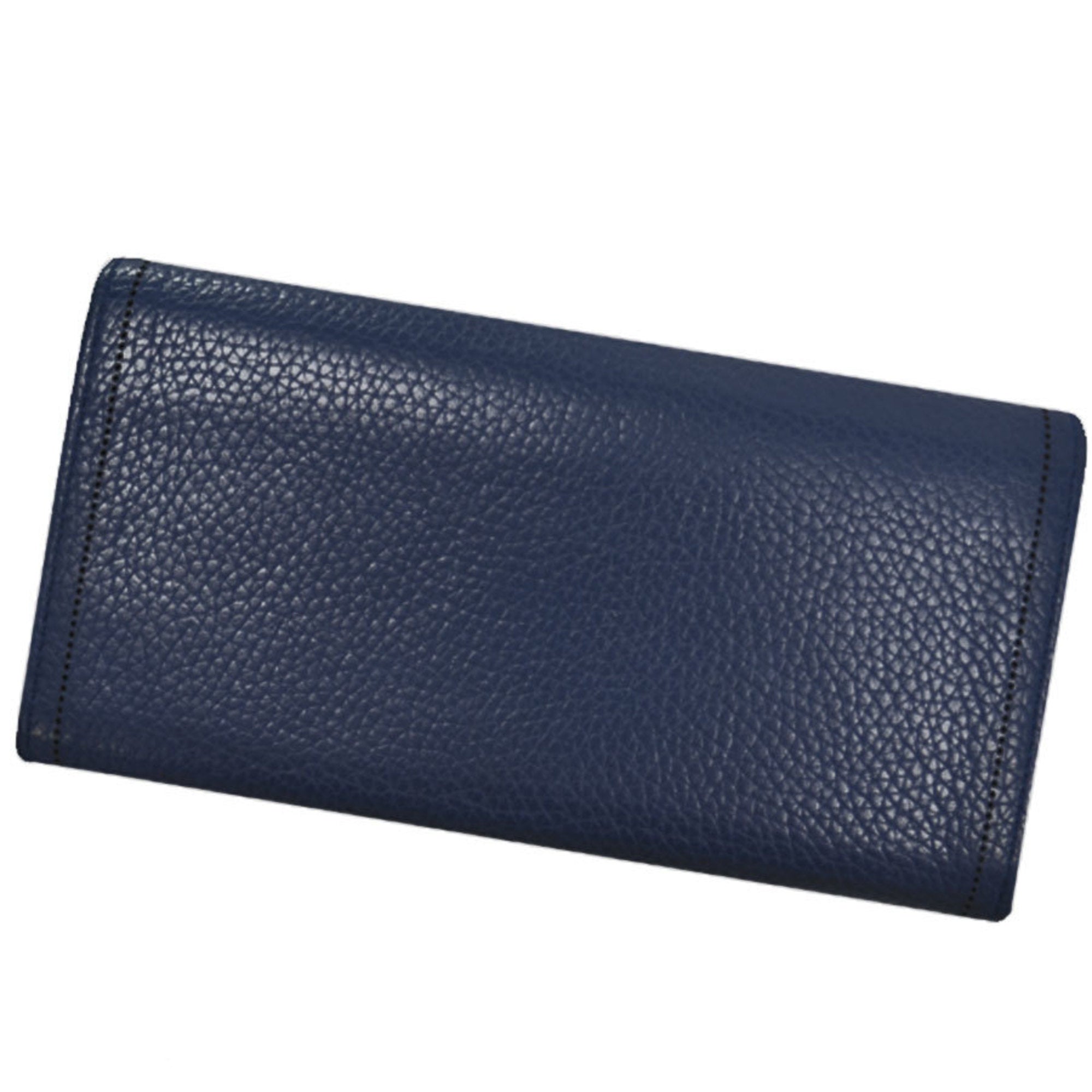 Balenciaga BALENCIAGA long wallet navy leather folio women's