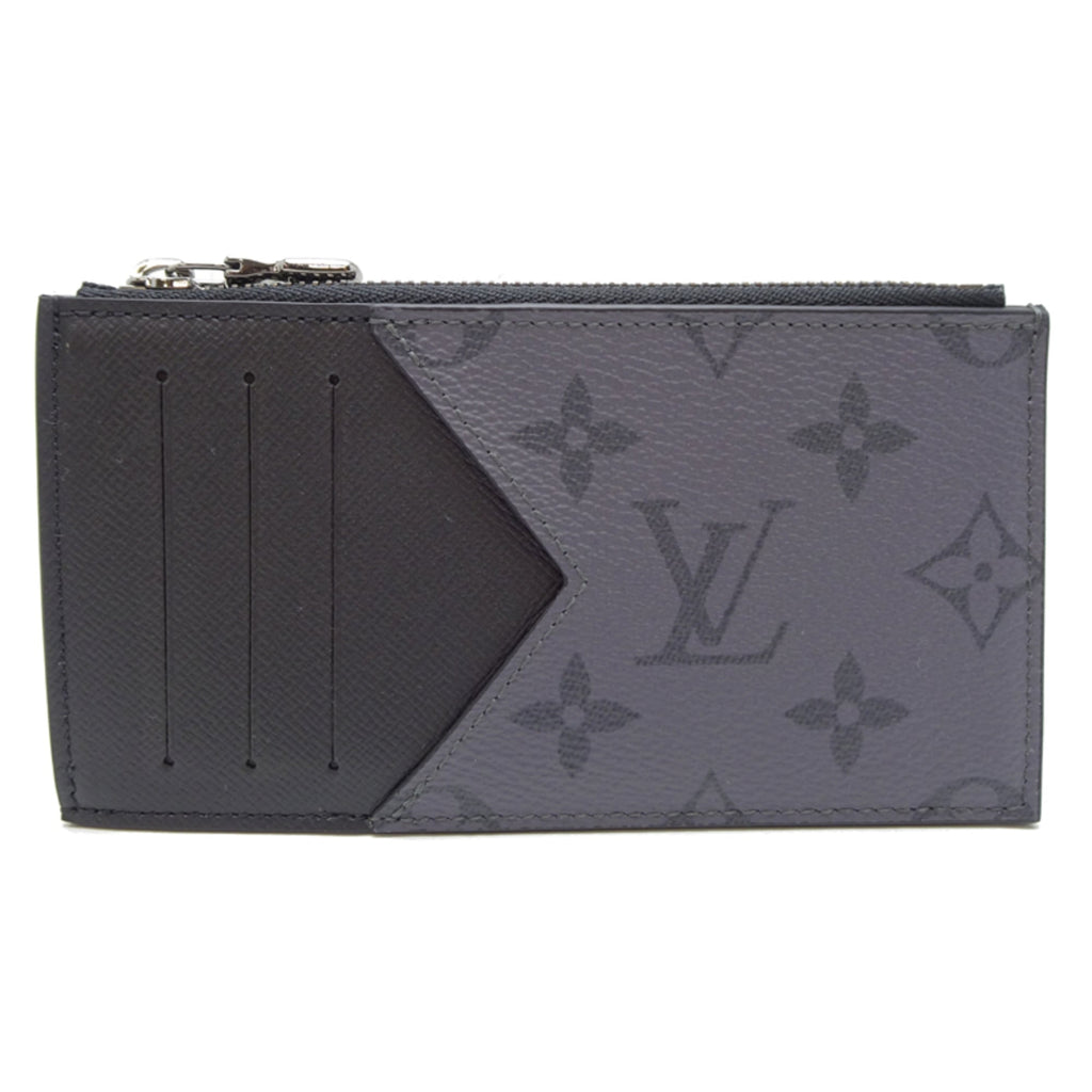 Louis Vuitton Coin Card Holder Men's Case M69533 Monogram Eclipse Black