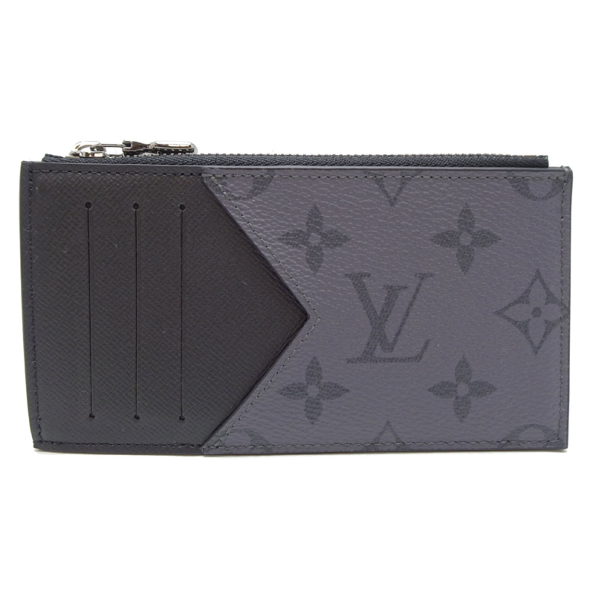 Louis Vuitton Coin Card Holder Men's Case M69533 Monogram Eclipse Black
