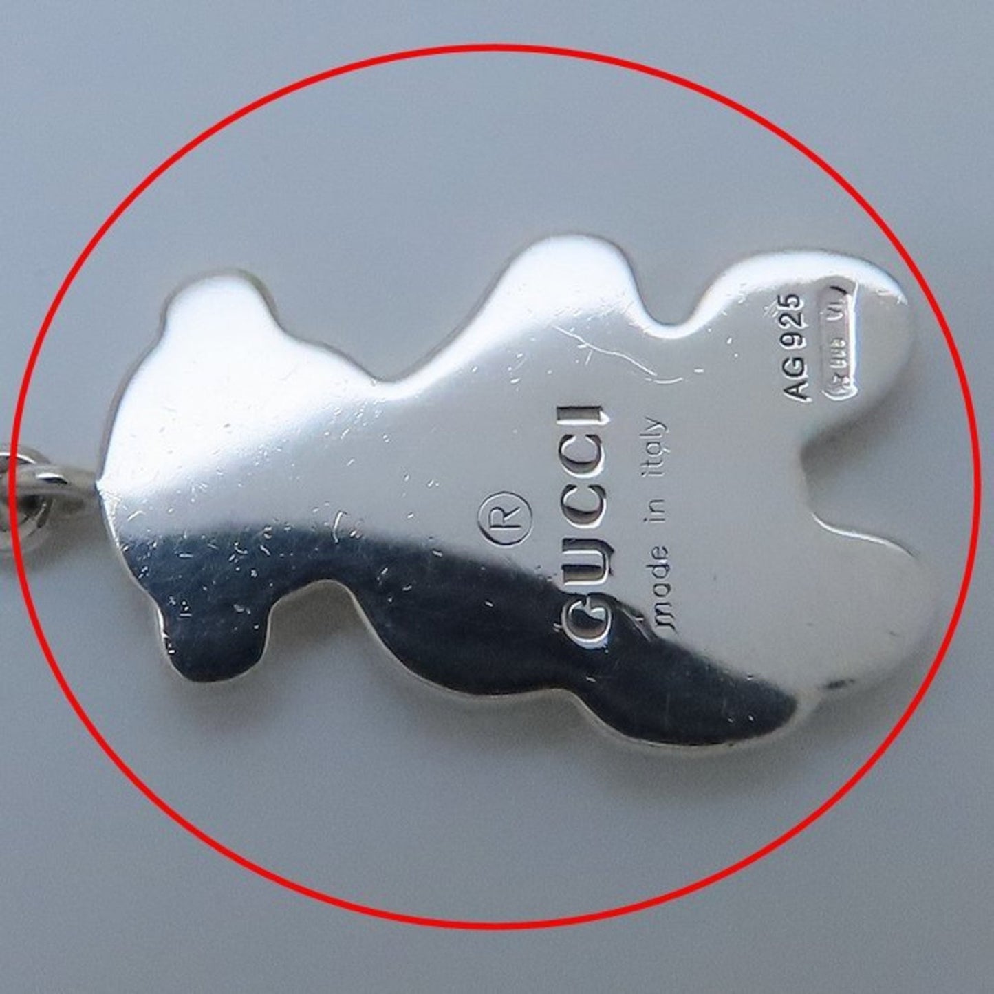 GUCCI Teddy Bear Necklace in Silver 925 for Women, 294593