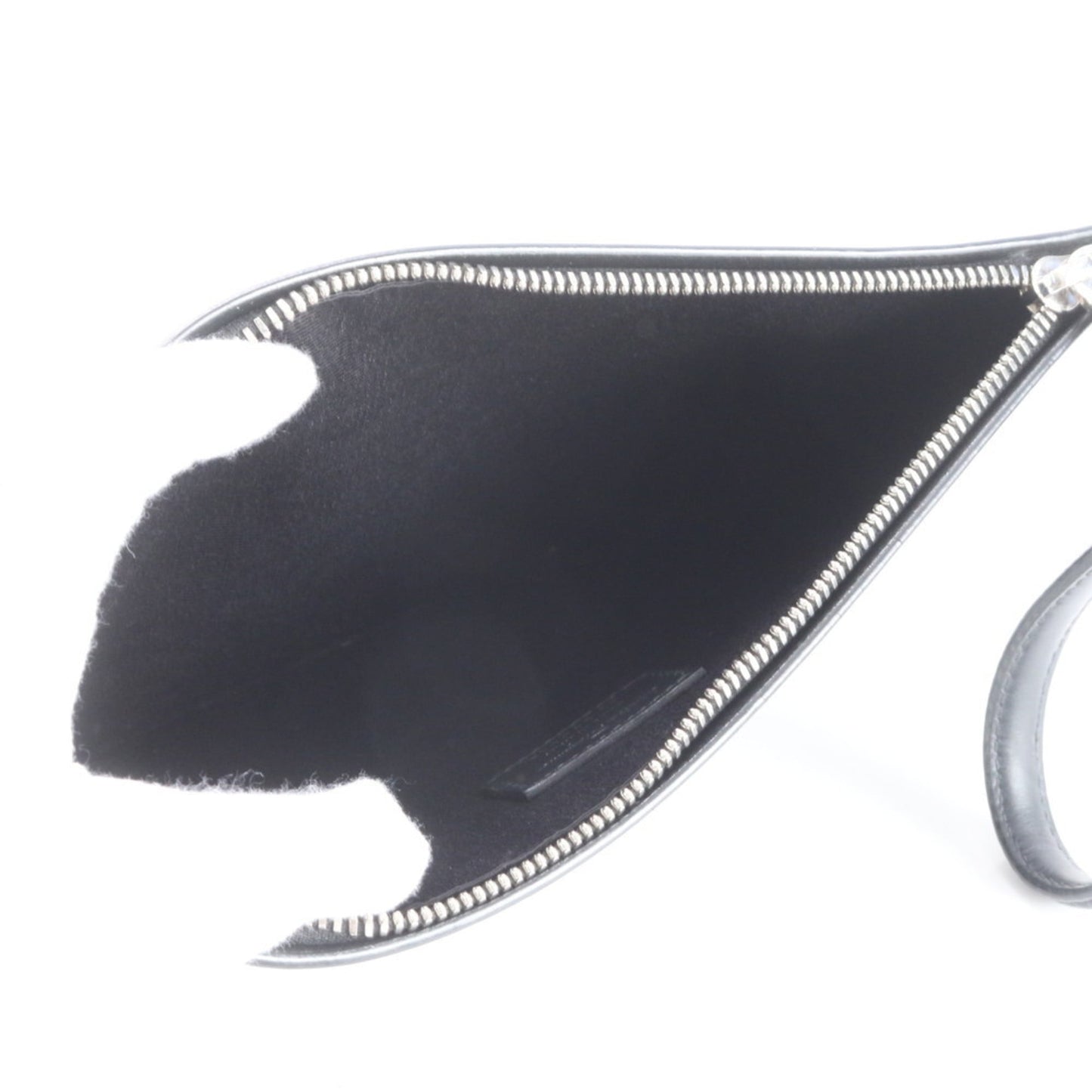 Salvatore Ferragamo Double Gancini Leather Clutch Bag Pouch Black Men's