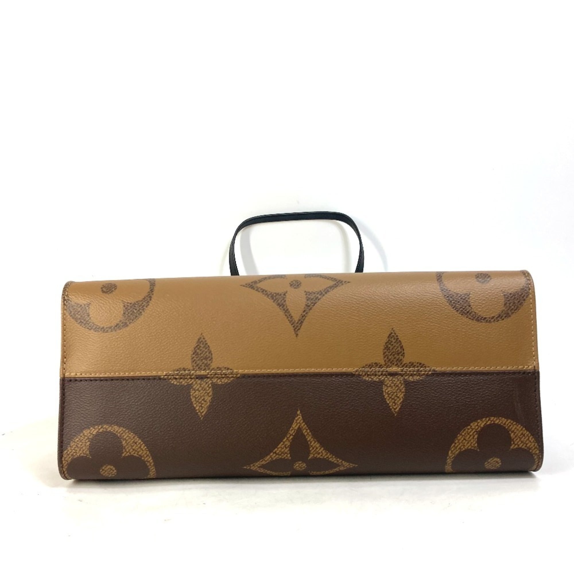 LOUIS VUITTON Monogram Giant On the Go MM 2-Way Shoulder Bag/Tote Bag (M45321) in Canvas, Brown, Like New — Like New