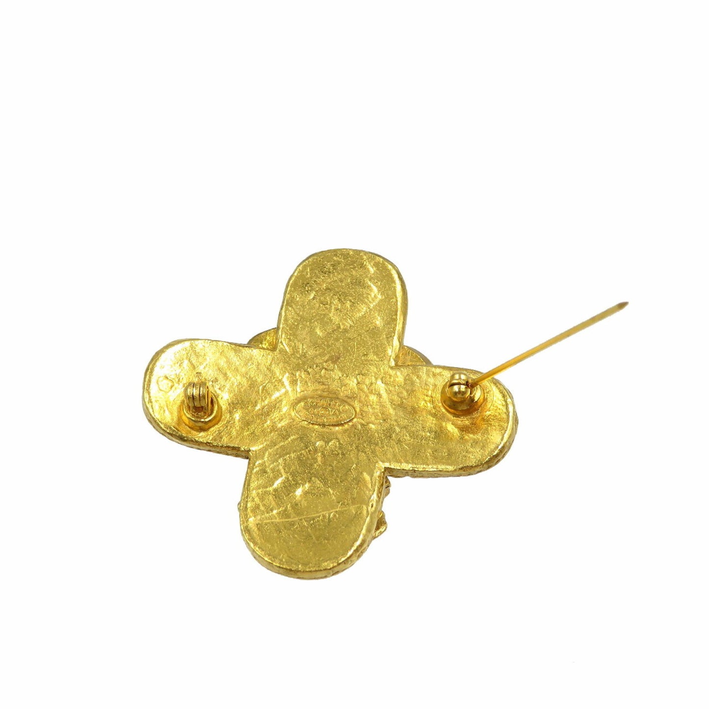 Chanel Triple Coco Mark 94A Metal Gold Brooch 0209CHANEL