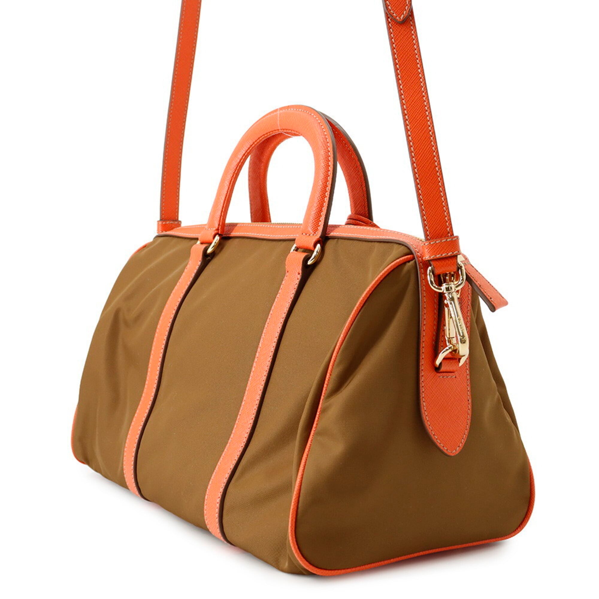 Prada Triangle Handbag, Nylon Leather, PRADA 2-way Shoulder Bag — Like New