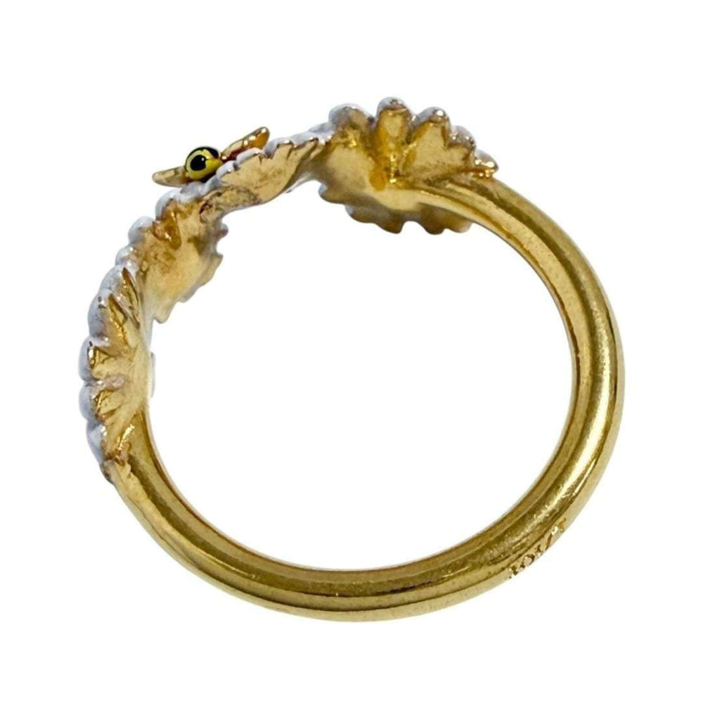 Christian Dior Dior Women's Daisy Flower Ring, Size S (12) — Like New