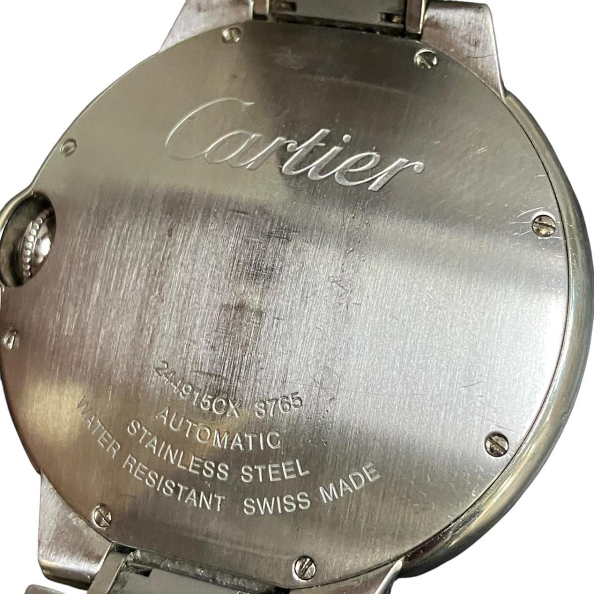 Cartier Ballon Bleu de wristwatch, total weight 145.8g, stainless steel, automatic movement, silver dial, WSBB0049 — Good