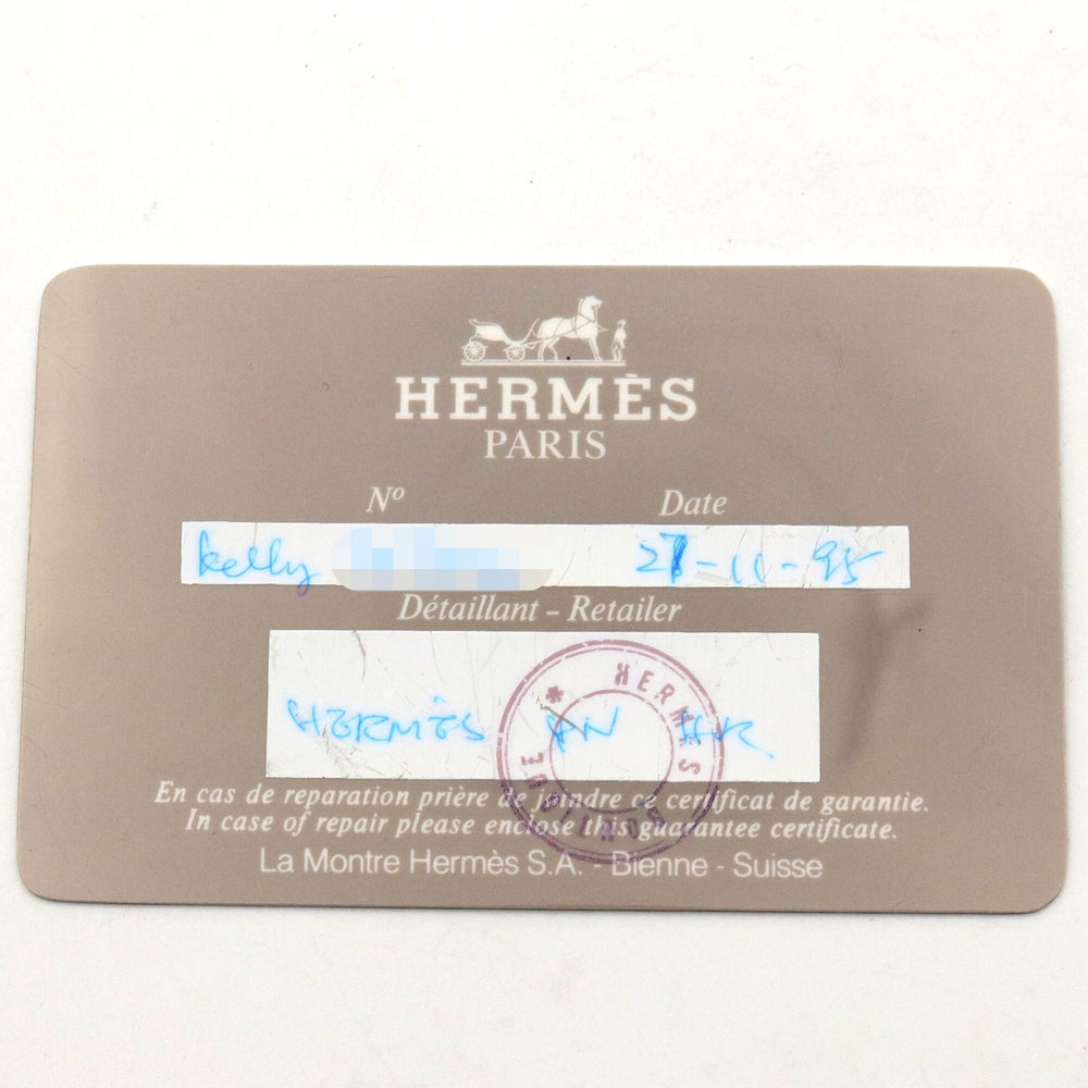Hermes Kelly Watch, Gold Plated (GP), Leather Strap, Ladies' Champagne Color, KE1.201 — Very Good