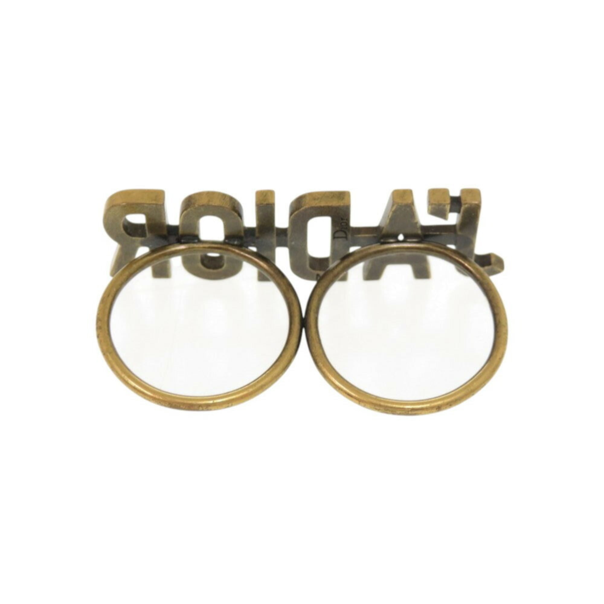 Like new Christian Dior J'ADIOR double finger ring, metal, size M, gold, 1284 — Like New