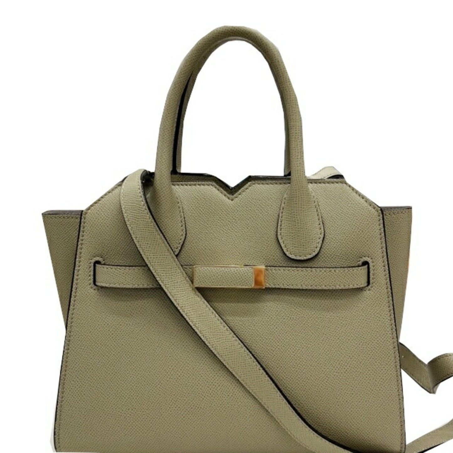 Valextra 2 Handle Milano Bag Mini Soft Calfskin Tundra Green Handbag Shoulder for Women