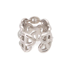 Hermes Chaine d'Ancre Enchainee GM #49 Ring, SV 925 Silver — Like New