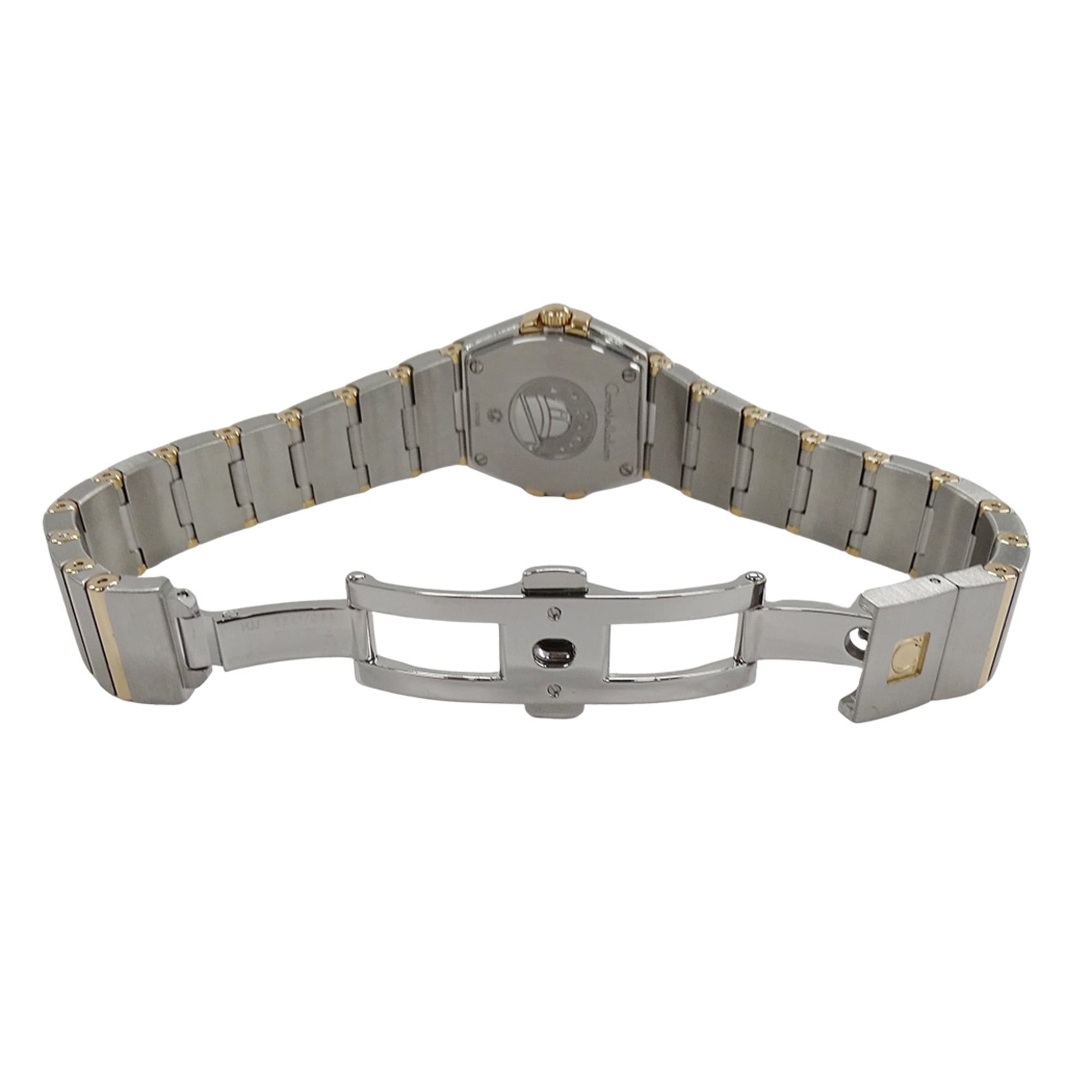 Omega Constellation Brushed 123.25.24.60.55.002 Women's Watch, Brand Name, 12P Diamonds, Mother-of-Pearl, Quartz Movement, Stainless Steel (SS) and Pink Gold (PG) — Good