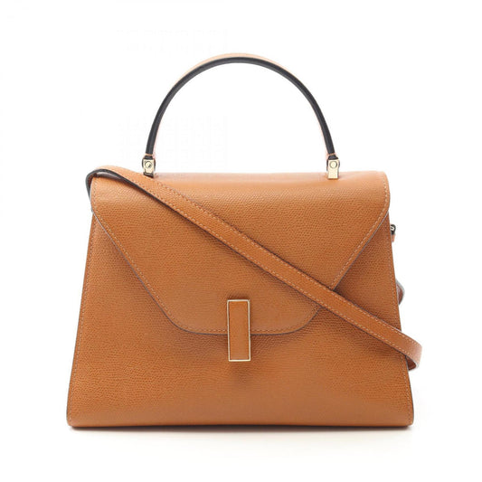 Valextra Medium Iside Handbag, Women's Leather, Brown, V5E56