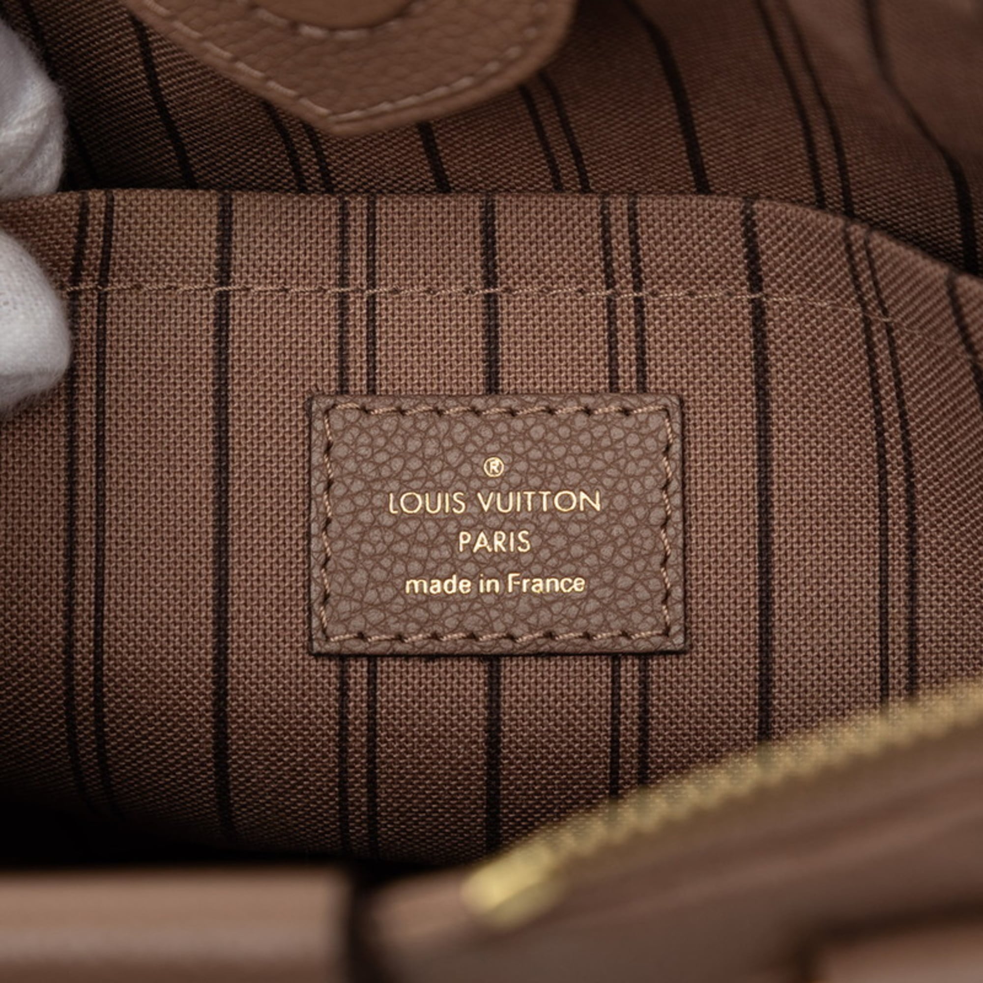 Louis Vuitton Monogram Empreinte Mazarine PM Handbag/Shoulder Bag, 2-Way, M50709, Taupe Leather, Women's, LOUIS VUITTON