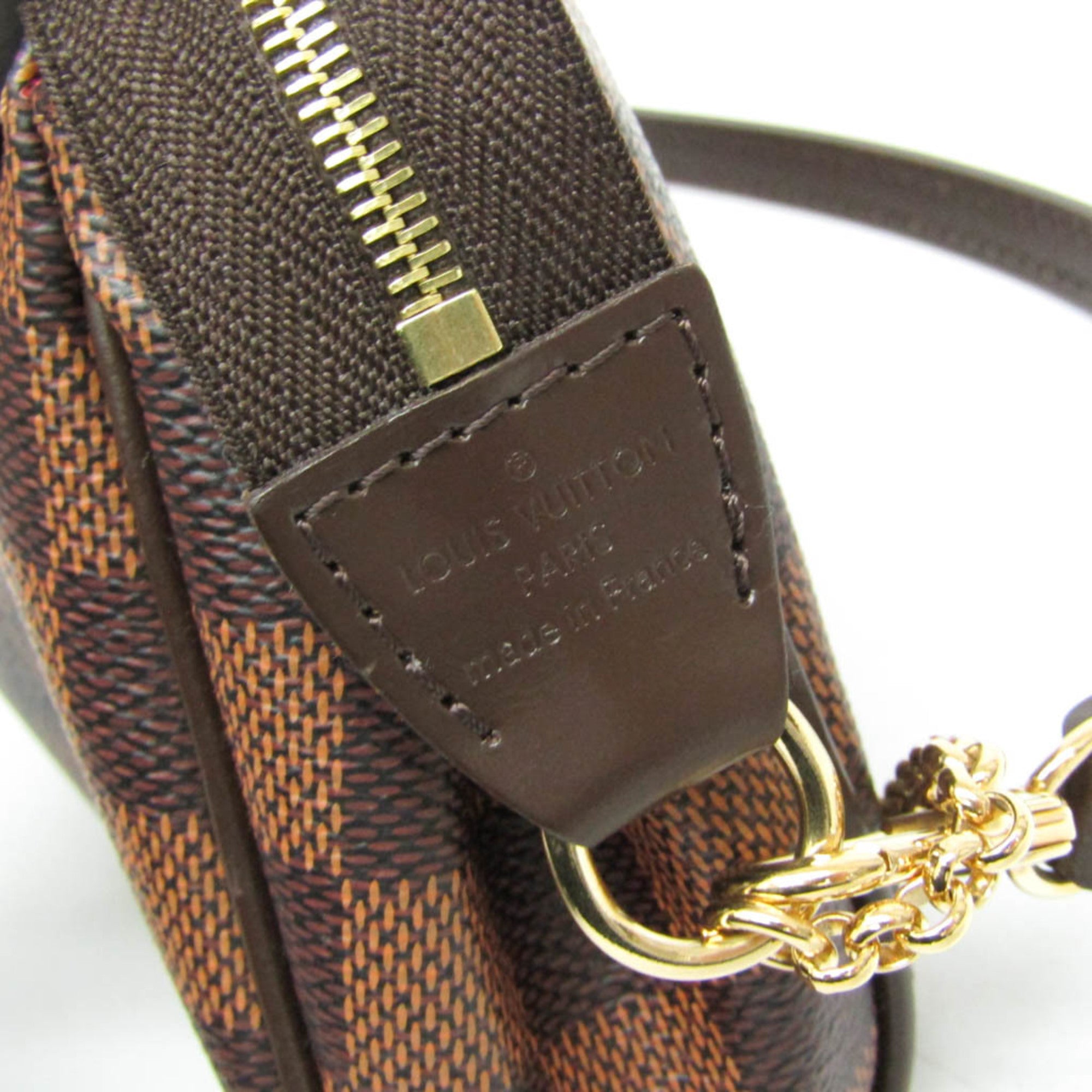 Louis Vuitton Damier Eva N55213 Women's Handbag,Shoulder Bag Brown,Ebene — Like New