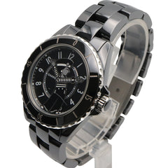 Chanel Mademoiselle J12 La Pausa Ceramic Men's Watch, Black, Model H7609 — Very Good