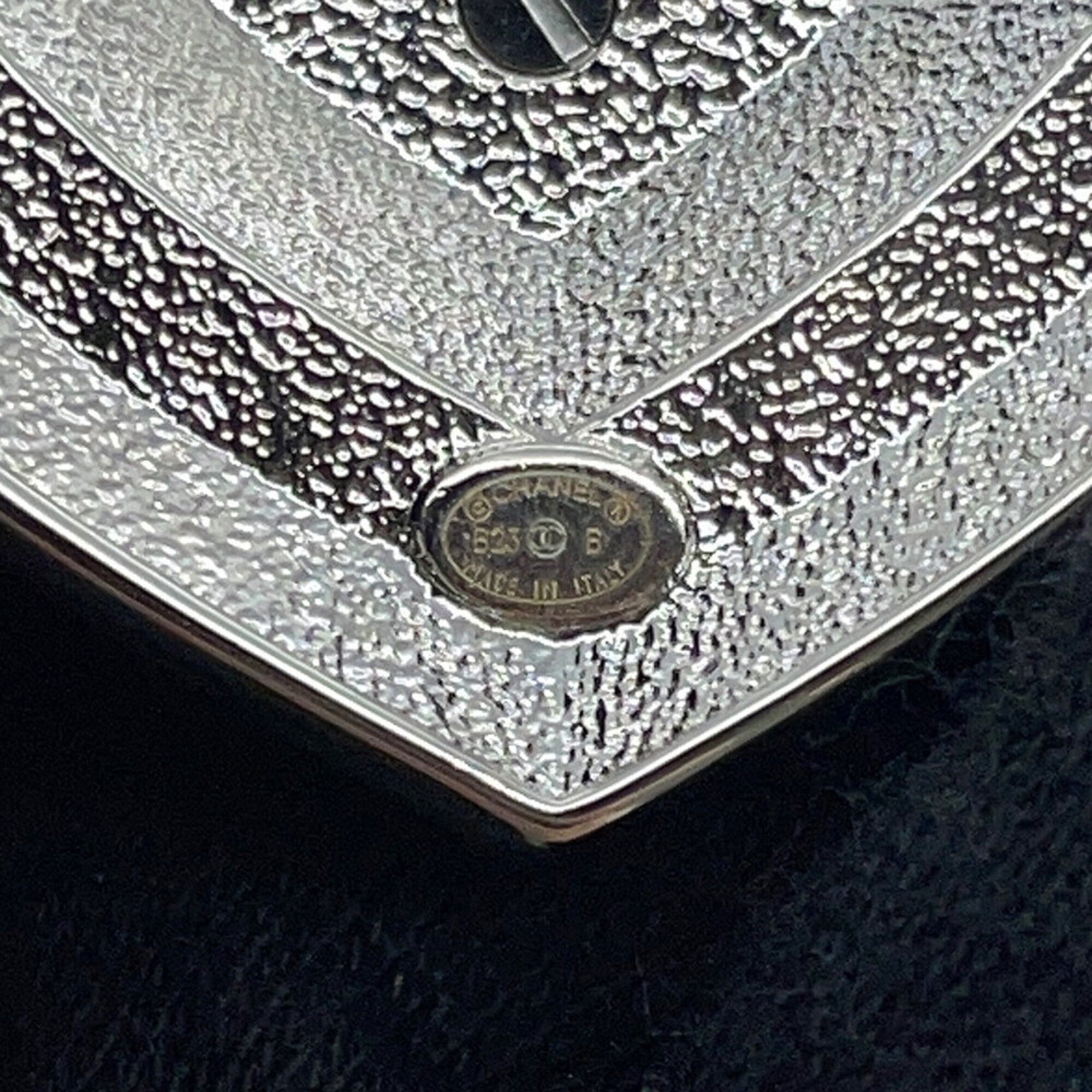 Chanel Brooch Heart Coco Mark Metal Rhinestone B23 B CHANEL BROACH — Like New