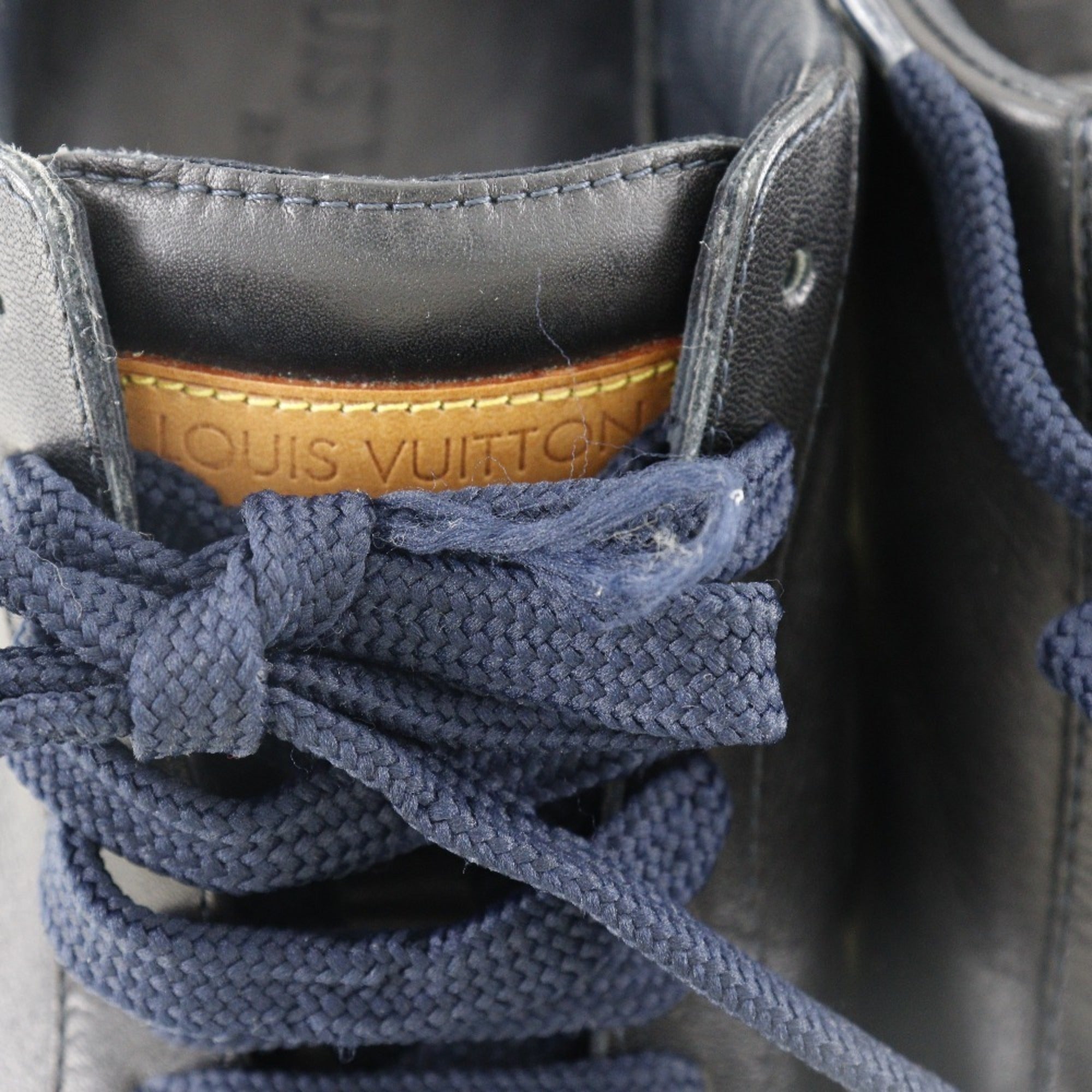 Louis Vuitton LOUIS VUITTON shoes sneakers leather black women's