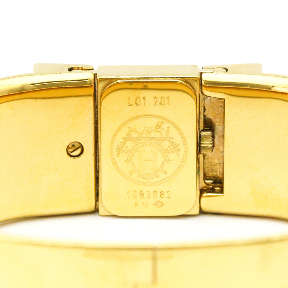 HERMES Loque Gold Plated Quartz Ladies Watch LO1.201 — Good