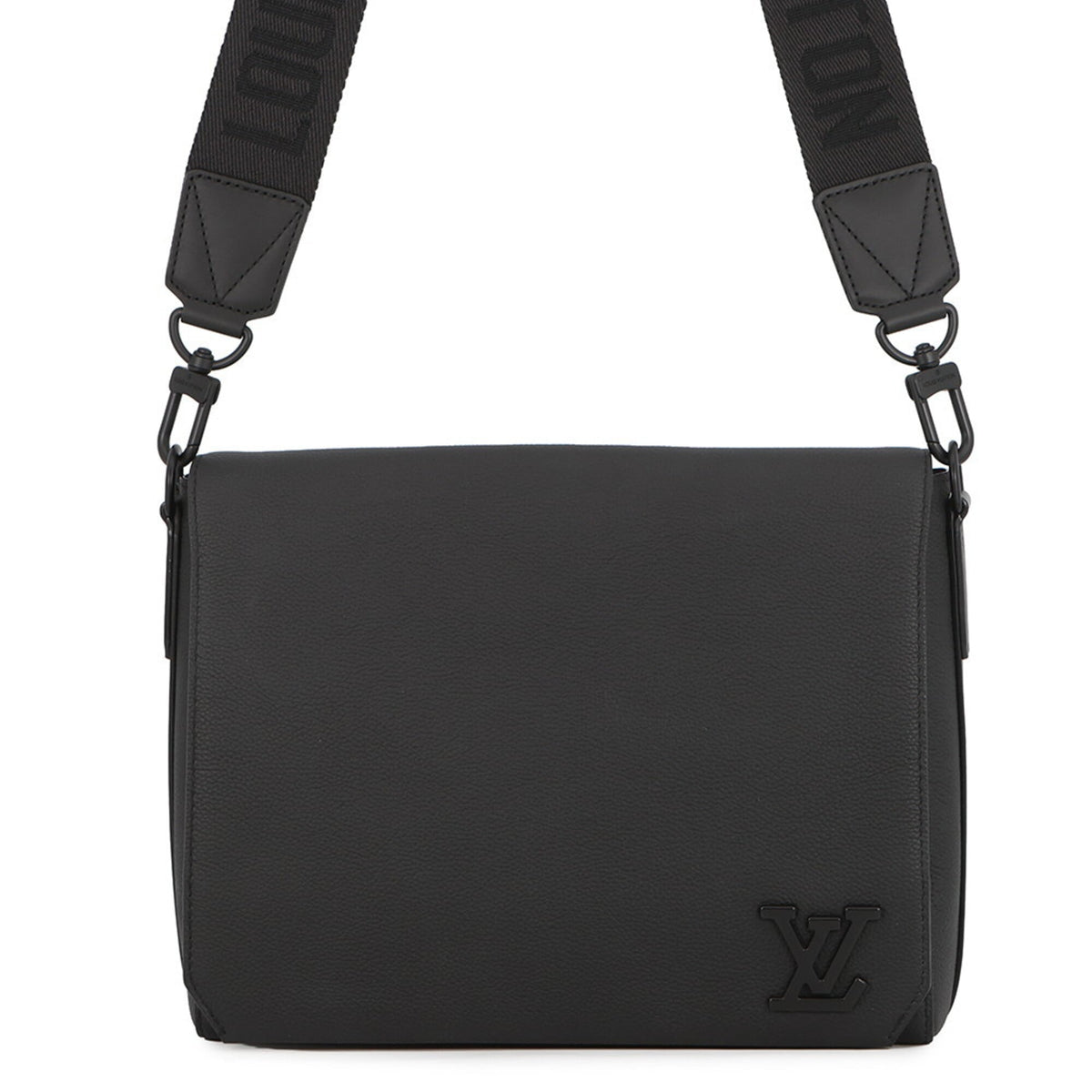 Louis Vuitton shoulder bag, grain leather, Takeoff, M57080, LOUIS VUITTON, black, handbag, men's, VUITTON — Like New