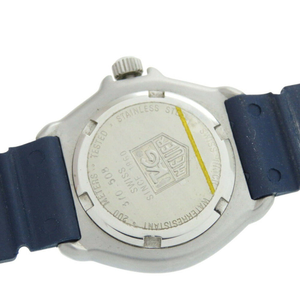 TAG Heuer Formula 1 370.508 Stainless Steel Rubber Navy Quartz Wristwatch 1911 HEUER — Very Good