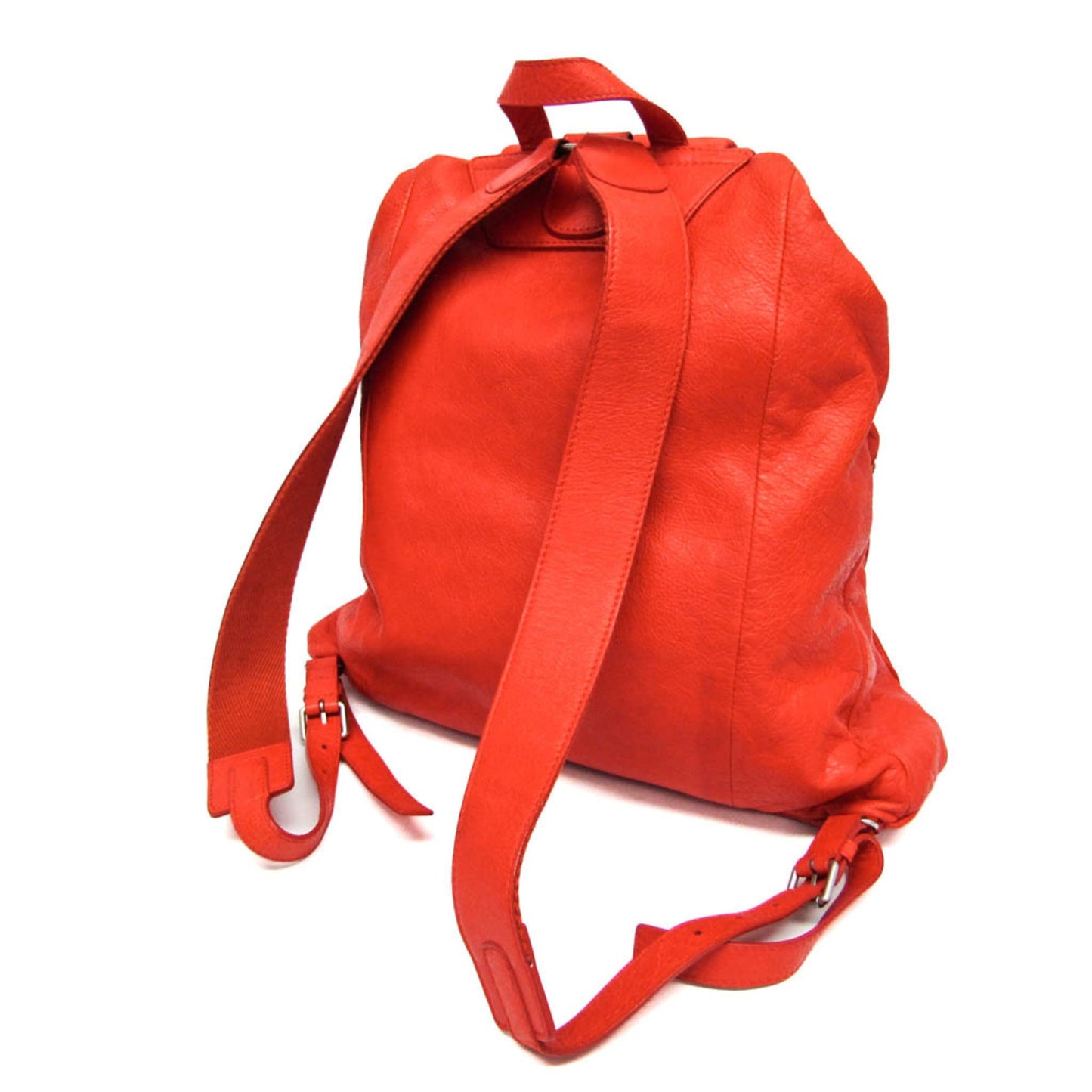 Balenciaga 326404 Women,Men Leather Backpack Red Color