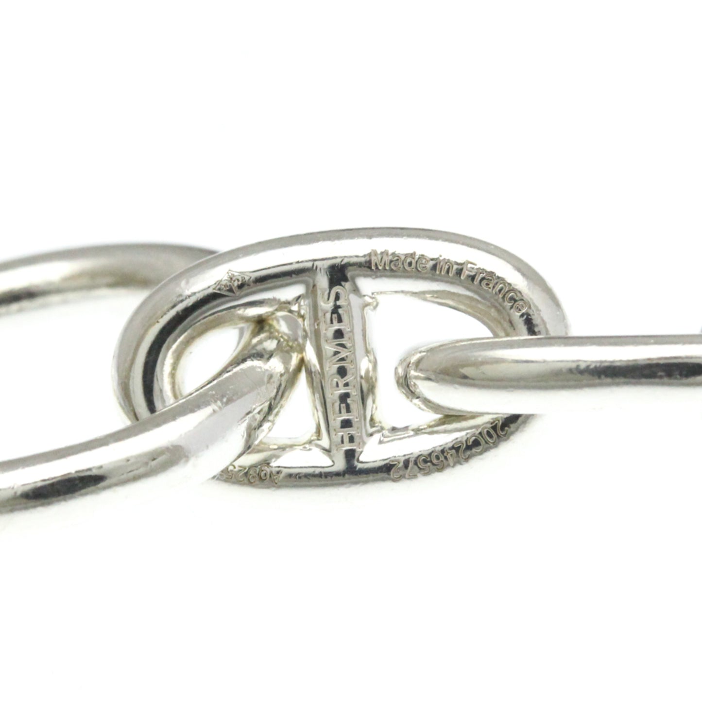 Hermes Chaine D'Ancre MM Silver 925 No Stone Link Bracelet Silver