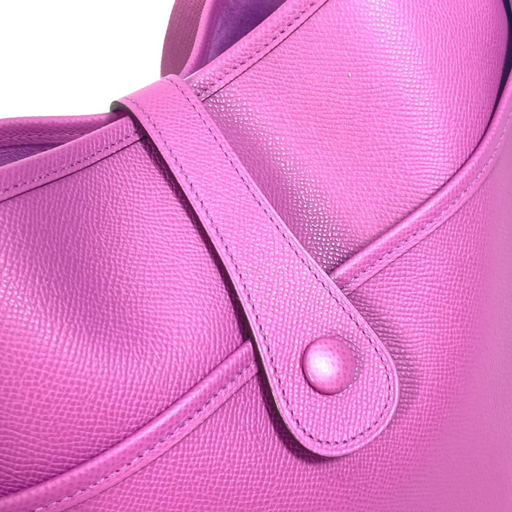 HERMES H logo punched Evelyn II GM shoulder bag, Epson, women's, cyclamen, purple, like new — Like New