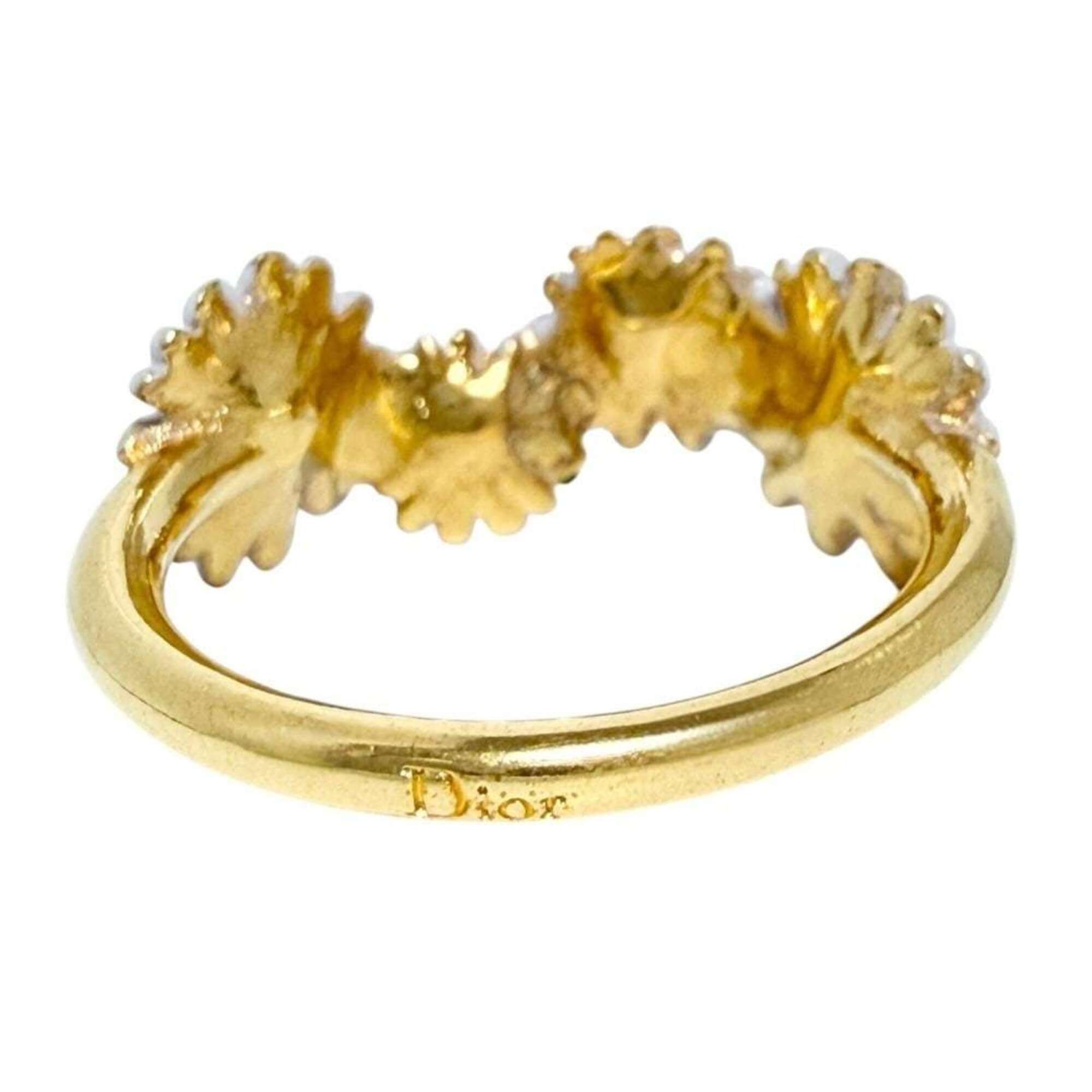 Christian Dior Dior Women's Daisy Flower Ring, Size S (12) — Like New