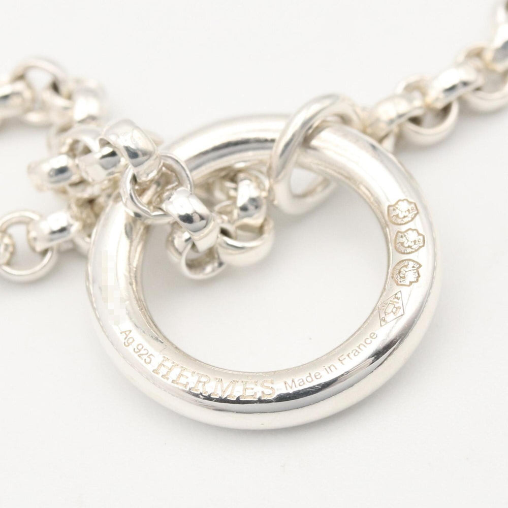 Hermes Chaine d'Ancre Area II Twist GM Necklace, Sterling Silver 925, Men's and Women's, Tone — New - Store Return
