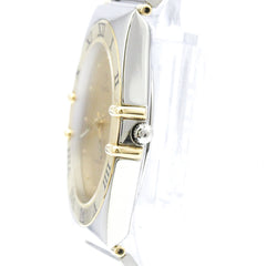 OMEGA Constellation 18K Gold Steel Quartz Mens Watch 396.1070 Polished — Very Good