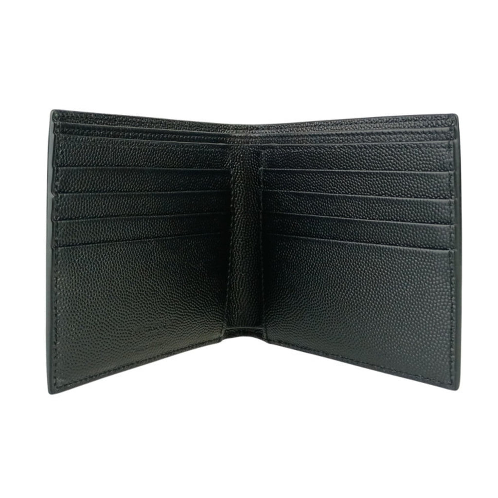 SAINT LAURENT Bi-fold Wallet 396307 Black Leather Men's Wallet/Coin Case