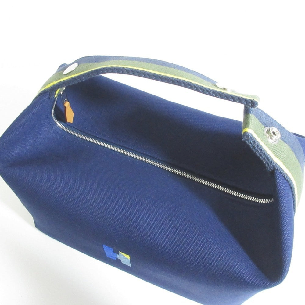HERMES Brides a Black GM H Pavillon Handbag Pouch Marine Women's — Like New