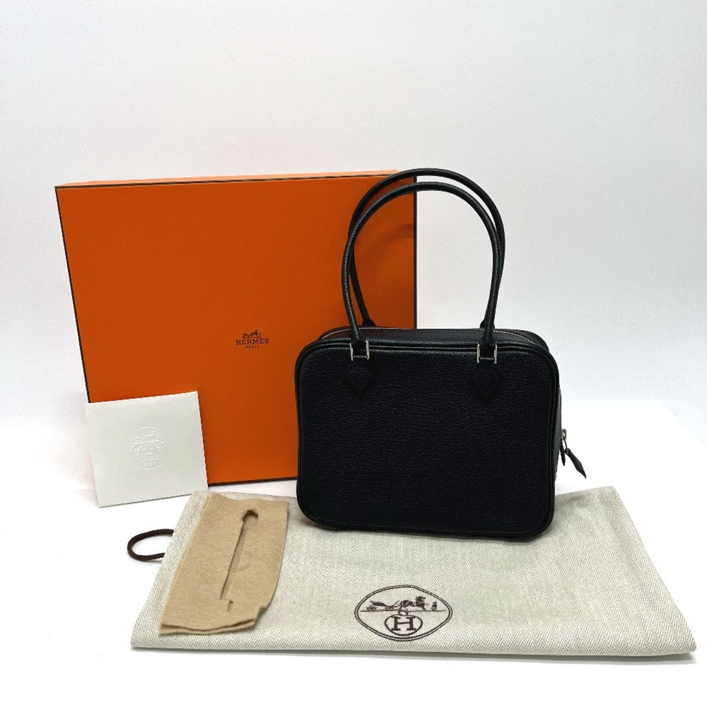 HERMES H086559CK Plume Mini Black Bag Handbag Chevre Mysore Women's Noir — New - Store Return