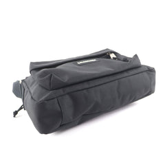 BALENCIAGA 787574 Explorer Nylon One-Shoulder Bag with Logo, Black, Made in Italy, Women's — Like New