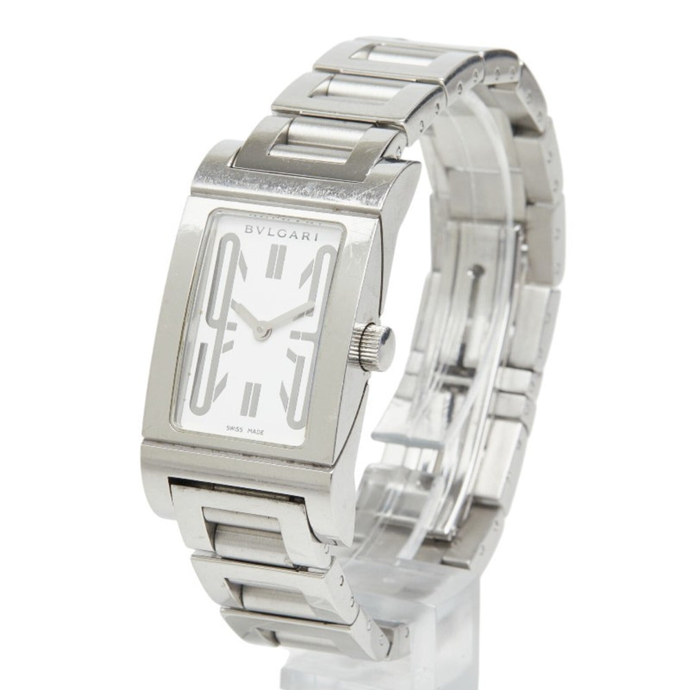 Bulgari Rettangolo Watch RT39S Quartz White Dial Stainless Steel Women's BVLGARI — Good