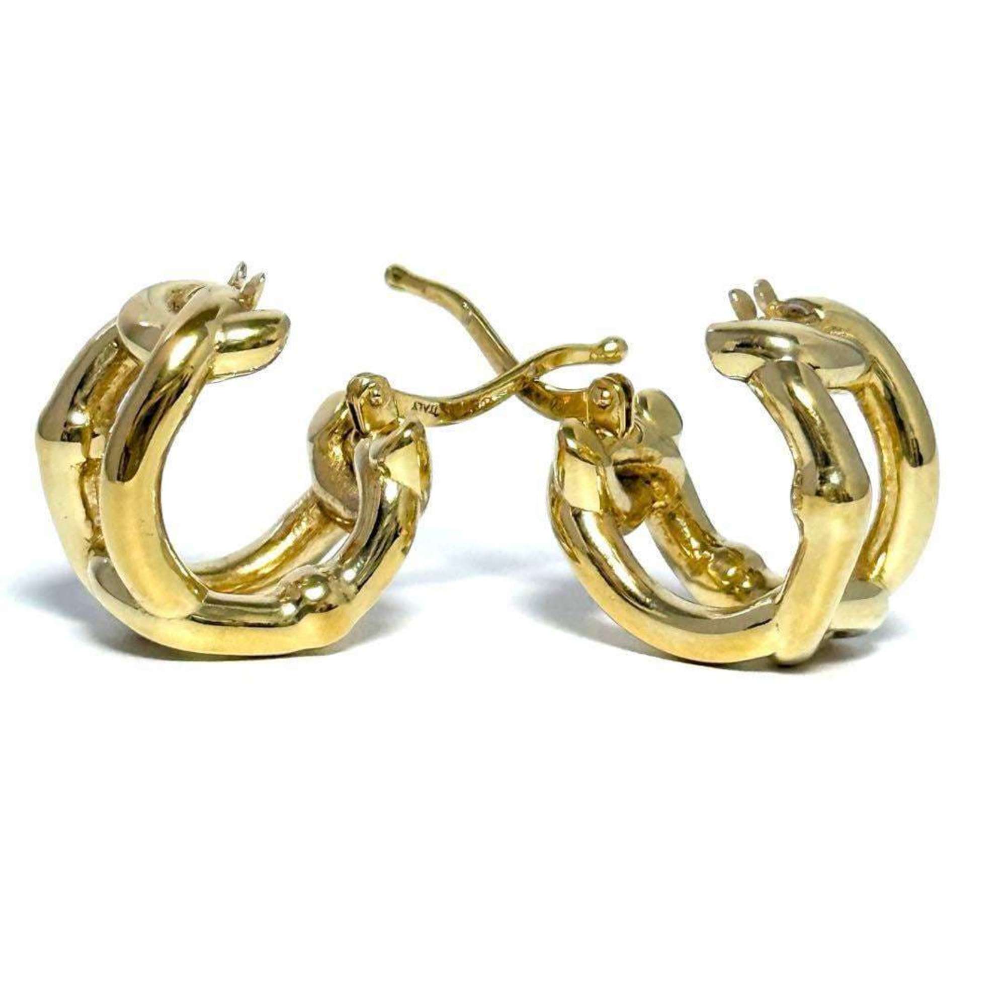 Bottega Veneta Men's Hoop Earrings in Silver 925 — Like New