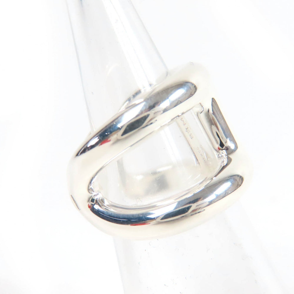 HERMES Osmoz GM Ring, AG925 Silver, Size 50, Approximately Japanese Size, Includes Box, Made in Italy, Weight 14.9g, Women's — Like New