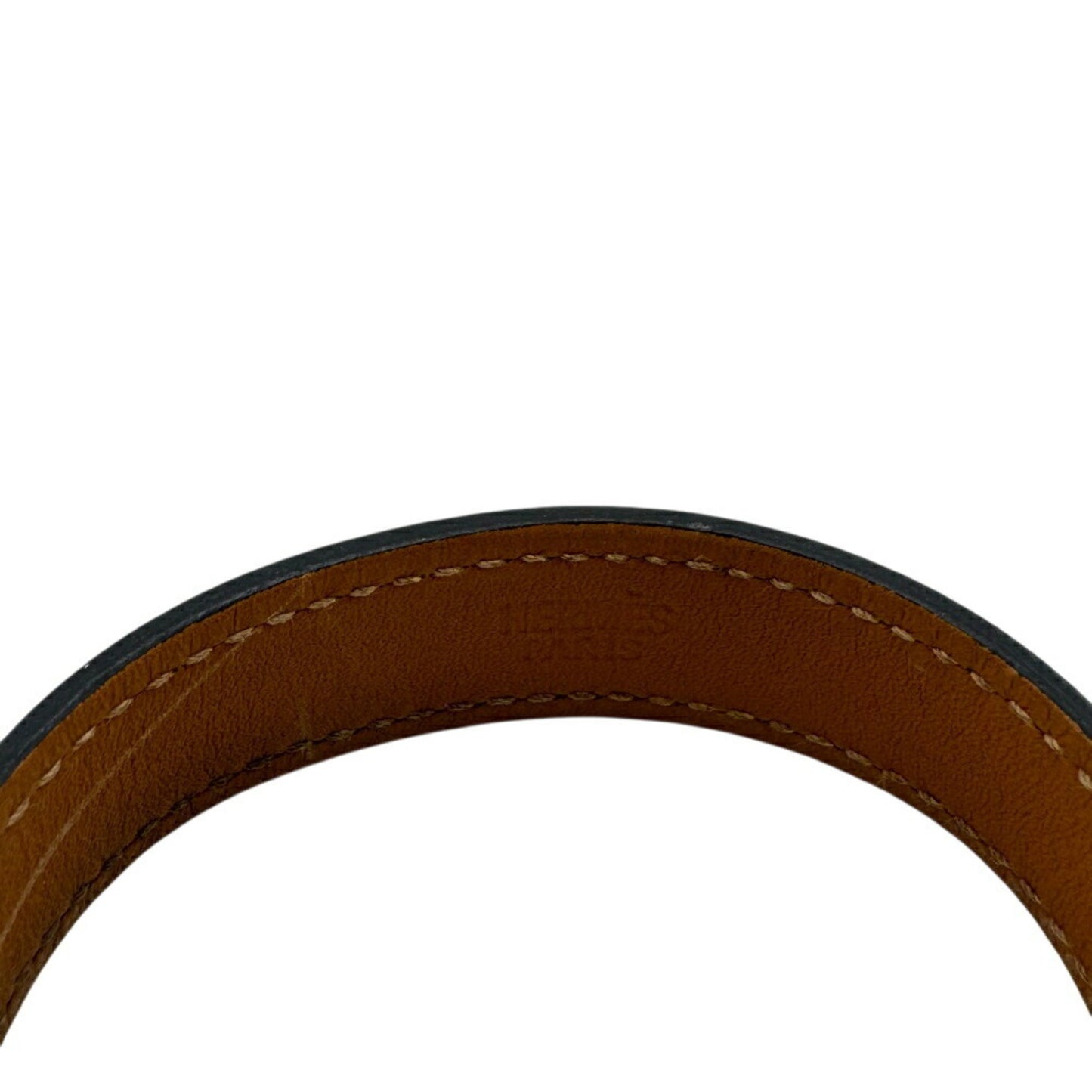 HERMES Double Tour B'api Bracelet/Ankle Bangle Brown Unisex
